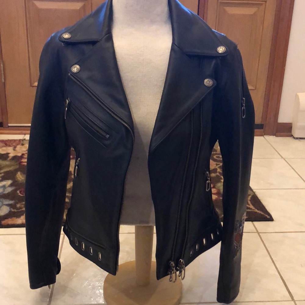HARLEY-DAVIDSON leather jacket embroidery